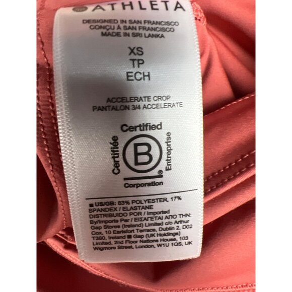 Athleta Accelerated Crop Pant Muted Red Size XS - Picture 6 of 7